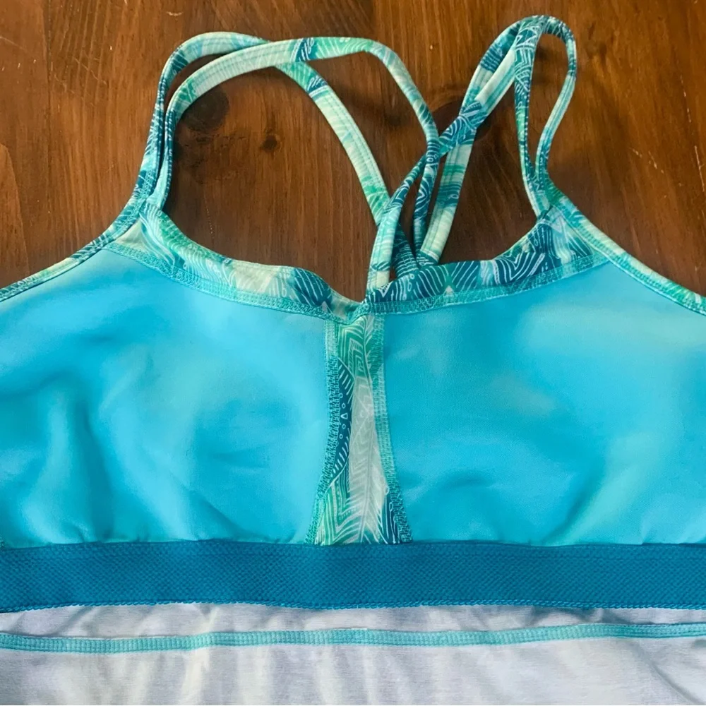 MARMOT Turquoise Strapy Dress with shelf bra, Large. - Picture 6 of 11